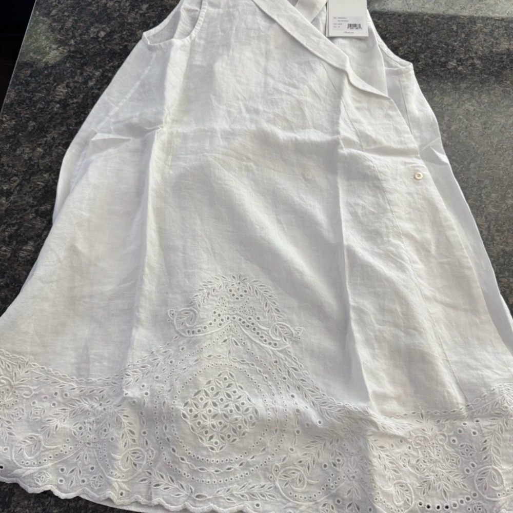 $1650 Bode Belvoir Dress. White. NWT 100% Linen. Pick Size gown. NWT - Picture 4 of 10